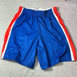 Nike Men’s U of I Basketball Shorts Size Medium Blue Orange and White